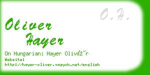 oliver hayer business card